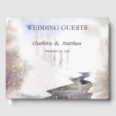 Winter Hochzeit Empfang Gästebuch (Vorderseite)
