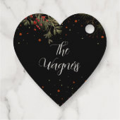 Winter Hochzeit florale Moderne Elegante Inspirivi Geschenkanhänger (Rückseite)