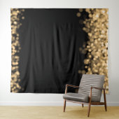 Winter Hochzeit Foto Hintergrund Gold Lights Wandteppich (Beispiel (Horizontal))