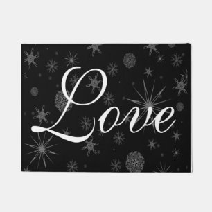 Winter Hochzeit Liebe Snowflakes Design Weihnachte Fußmatte