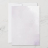 Winter-Hochzeit mit floraler Wasserfarbe Einladung (Rückseite)