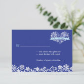 Winter Hochzeit mit Snowflake Heart UAWG RSVP Karte (Stehend Vorderseite)