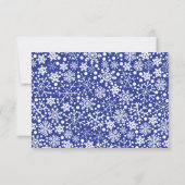 Winter Hochzeit mit Snowflake Heart UAWG RSVP Karte (Rückseite)