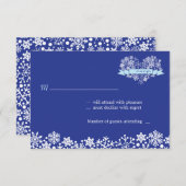 Winter Hochzeit mit Snowflake Heart UAWG RSVP Karte (Vorne/Hinten)