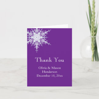 Winter Hochzeit Offset Snowflake Danke Karte