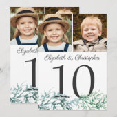 Winter Hochzeit Pine Fotos Tischnummer Zeichen (Vorne/Hinten)