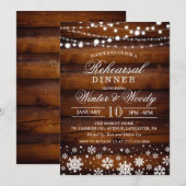 Winter Hochzeit Probe Dinner Einladung (Vorne/Hinten)