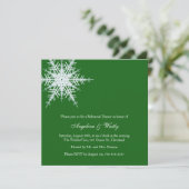 Winter Hochzeit Probe Dinner Einladung (Stehend Vorderseite)