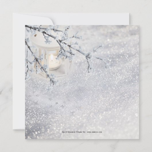 Winter Hochzeit Probe Dinner Einladung (Rückseite)