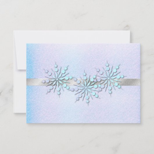 Winter Hochzeit Probe Dinner UAWG RSVP Karte (Vorderseite)