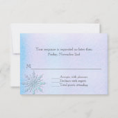 Winter Hochzeit Probe Dinner UAWG RSVP Karte (Rückseite)