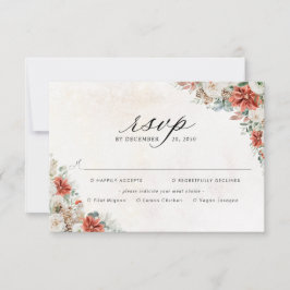 Winter Hochzeit RSVP Karte