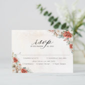 Winter Hochzeit RSVP Karte (Stehend Vorderseite)