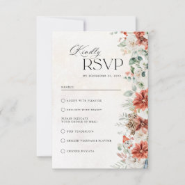 Winter Hochzeit RSVP Karte