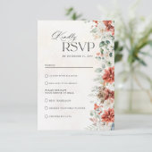 Winter Hochzeit RSVP Karte (Stehend Vorderseite)