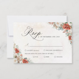 Winter Hochzeit RSVP Karte
