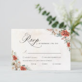 Winter Hochzeit RSVP Karte (Stehend Vorderseite)