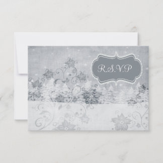 Winter Hochzeit rsvp Karten Standard 3,5 x 5