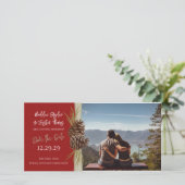 Winter Hochzeit Save the Date Foto (Stehend Vorderseite)