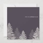 Winter Hochzeit Save the Date Karten Bäume (Rückseite)