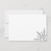 Winter-Hochzeit Snowflake Danke, dass Sie Notizen  (Rückseite)