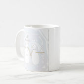 Winter Hochzeit Snowman Brie and Groom Kaffeetasse (Vorderseite Links)