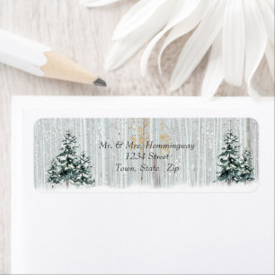 Winter Hochzeit Sparkle Schneeflocken Pinienbäume