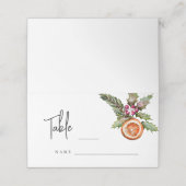 Winter Hochzeit Tischnummer Platzkarte (Außenseite Aufgefaltet)