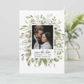 Winter-Hochzeit von Forest Foliage | FOTO Save The Date (Stehend Vorderseite)