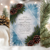 Winter-Hochzeit von Pinecone und Frost Einladung