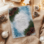 Winter-Hochzeit von Pinecone und Frost Einladung