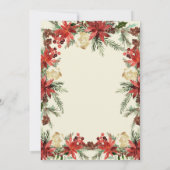 Winter Hochzeit Weihnachten Brautparty Einladung (Rückseite)