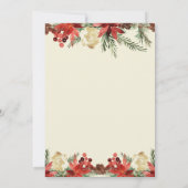 Winter Hochzeit Weihnachts-Brautparty Einladung (Rückseite)