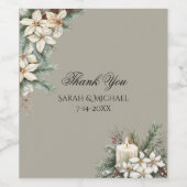 Winter-Hochzeit Weinetikett (Einzelnes Label)