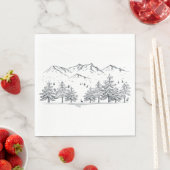 Winter Hochzeiten Berge Naturbäume Land Serviette (Beispiel)