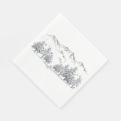 Winter Hochzeiten Berge Naturbäume Land Serviette (Ecke)