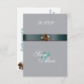 Winter Hochzeiten Snowflakes Pinecones RSVP Karte (Vorne/Hinten)