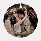 Winter Hochzeiten Wasserfarbenkiefern Ornament Aus Metall (Rückseite)