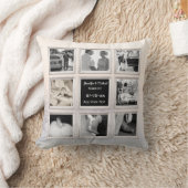 Winter Hochzeitfoto Collage oder Jubiläumsschnee 2 Kissen (Decke)