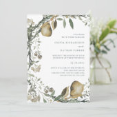 Winter-Hochzeits-Einladung der Waldernte-| Einladung (Stehend Vorderseite)