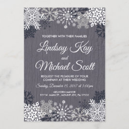 Winter-Hochzeits-Einladungen Einladung