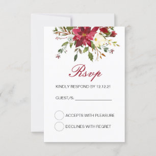 Winter-Hochzeits-RSVP-Karte, individuelle RSVP-Kar RSVP Karte