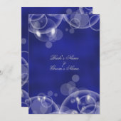Winter-Hochzeits-Verlobung #2 der Blase blaue Einladung (Vorne/Hinten)