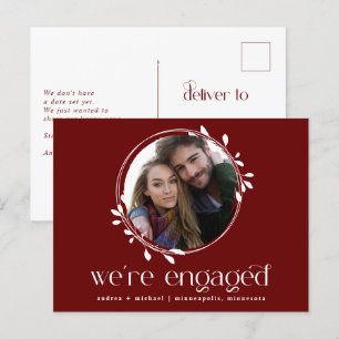 Winter-Hochzeitsankündigung Verlobungsfoto Einladungspostkarte