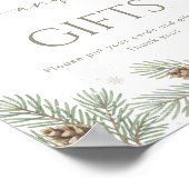 Winter Hochzeitsdusche Karten und Geschenke Poster (Ecke)
