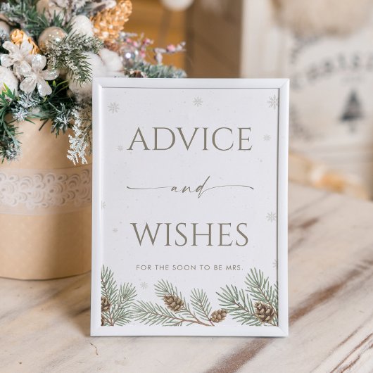Winter Hochzeitsdusche-Tipps und -Wünsche Poster