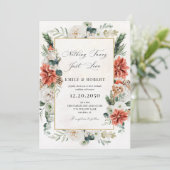 Winter Hochzeitseinladung Einladung (Stehend Vorderseite)