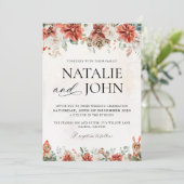 Winter Hochzeitseinladung Einladung (Stehend Vorderseite)