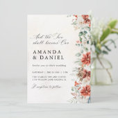 Winter Hochzeitseinladung Einladung (Stehend Vorderseite)