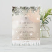 Winter Hochzeitseinladung Einladung (Stehend Vorderseite)